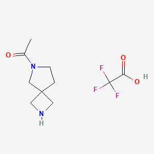 molecular formula C10H15F3N2O3 B2954510 1-(2,6-二氮杂螺[3.4]辛-6-基)乙酮；2,2,2-三氟乙酸 CAS No. 2378502-74-8
