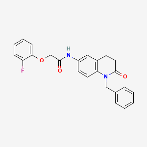 molecular formula C24H21FN2O3 B2954521 N-(1-苄基-2-氧代-1,2,3,4-四氢喹啉-6-基)-2-(2-氟苯氧基)乙酰胺 CAS No. 946269-70-1