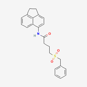 molecular formula C23H23NO3S B2954524 4-(苄基磺酰基)-N-(1,2-二氢芴-5-基)丁酰胺 CAS No. 923499-02-9