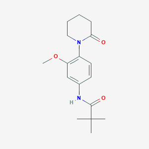 molecular formula C17H24N2O3 B2954538 N-(3-甲氧基-4-(2-氧代哌啶-1-基)苯基)叔丁酰胺 CAS No. 941918-86-1