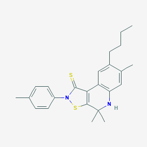 molecular formula C24H28N2S2 B295454 8-butyl-4,4,7-trimethyl-2-(4-methylphenyl)-4,5-dihydroisothiazolo[5,4-c]quinoline-1(2H)-thione 