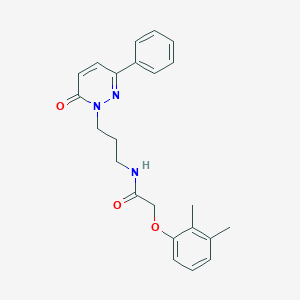 molecular formula C23H25N3O3 B2954547 2-(2,3-二甲基苯氧基)-N-(3-(6-氧代-3-苯基嘧啶并[1(6H)-基)丙基)乙酰胺 CAS No. 1060179-03-4
