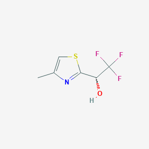 molecular formula C6H6F3NOS B2954554 (1S)-2,2,2-trifluoro-1-(4-methyl-1,3-thiazol-2-yl)ethan-1-ol CAS No. 1421607-35-3