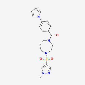 (4-(1H-pyrrol-1-yl)phenyl)(4-((1-methyl-1H-pyrazol-4-yl)sulfonyl)-1,4-diazepan-1-yl)methanone