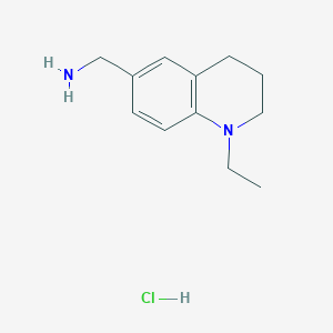 (1-Ethyl-3,4-dihydro-2H-quinolin-6-yl)methanamine;hydrochloride