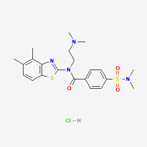 N-(2-(dimethylamino)ethyl)-N-(4,5-dimethylbenzo[d]thiazol-2-yl)-4-(N,N-dimethylsulfamoyl)benzamide hydrochloride