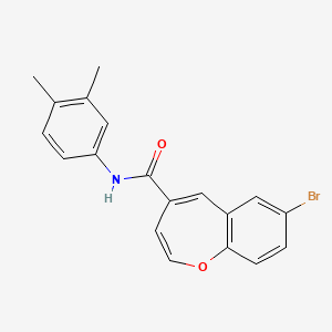 molecular formula C19H16BrNO2 B2954575 7-bromo-N-(3,4-dimethylphenyl)-1-benzoxepine-4-carboxamide CAS No. 950285-08-2