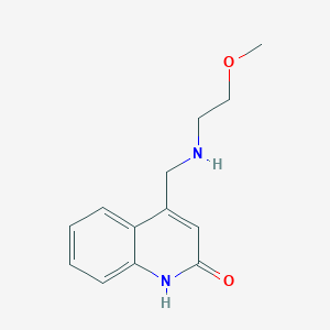 molecular formula C13H16N2O2 B2954578 4-{[(2-甲氧基乙基)氨基]甲基}喹啉-2-醇 CAS No. 885951-30-4