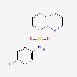 molecular formula C15H11FN2O2S B2954580 N-(4-氟苯基)喹啉-8-磺酰胺 CAS No. 794552-09-3