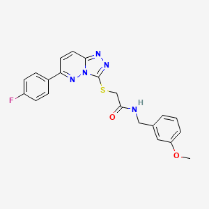 molecular formula C21H18FN5O2S B2954584 2-((6-(4-fluorophenyl)-[1,2,4]triazolo[4,3-b]pyridazin-3-yl)thio)-N-(3-methoxybenzyl)acetamide CAS No. 894060-33-4