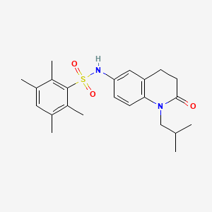 molecular formula C23H30N2O3S B2954586 N-(1-异丁基-2-氧代-1,2,3,4-四氢喹啉-6-基)-2,3,5,6-四甲基苯磺酰胺 CAS No. 941906-65-6