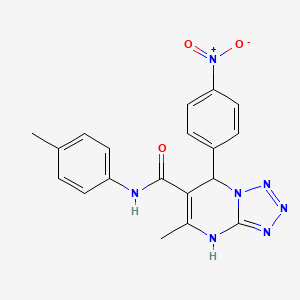 B2954594 5-methyl-N-(4-methylphenyl)-7-(4-nitrophenyl)-4,7-dihydrotetrazolo[1,5-a]pyrimidine-6-carboxamide CAS No. 441289-84-5