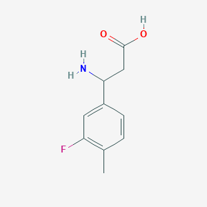 molecular formula C10H12FNO2 B2954601 3-氨基-3-(3-氟-4-甲基苯基)丙酸 CAS No. 682804-13-3