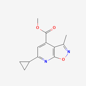 B2954605 Methyl 6-cyclopropyl-3-methylisoxazolo[5,4-b]pyridine-4-carboxylate CAS No. 931997-41-0