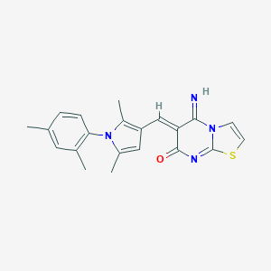 6-{[1-(2,4-dimethylphenyl)-2,5-dimethyl-1H-pyrrol-3-yl]methylene}-5-imino-5,6-dihydro-7H-[1,3]thiazolo[3,2-a]pyrimidin-7-one