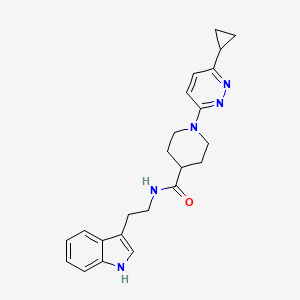 molecular formula C23H27N5O B2954614 1-(6-环丙基哒嗪-3-基)-N-[2-(1H-吲哚-3-基)乙基]哌啶-4-甲酰胺 CAS No. 2097901-80-7