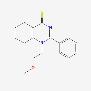 B2954616 1-(2-methoxyethyl)-2-phenyl-5,6,7,8-tetrahydroquinazoline-4(1H)-thione CAS No. 685551-22-8