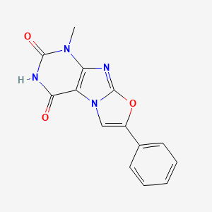 molecular formula C14H10N4O3 B2954623 1-Methyl-7-phenyl-1H-oxazolo[2,3-f]purine-2,4-dione CAS No. 118888-53-2