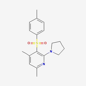 4,6-Dimethyl-3-[(4-methylphenyl)sulfonyl]-2-(1-pyrrolidinyl)pyridine