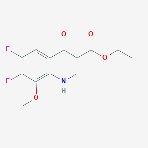 molecular formula C13H11F2NO4 B2954634 Ethyl 6,7-difluoro-4-hydroxy-8-methoxyquinoline-3-carboxylate CAS No. 950726-72-4