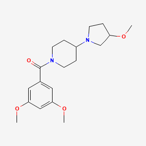 molecular formula C19H28N2O4 B2954637 (3,5-二甲氧基苯基)(4-(3-甲氧基吡咯烷-1-基)哌啶-1-基)甲苯酮 CAS No. 2320421-28-9
