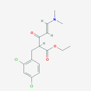 molecular formula C16H19Cl2NO3 B2954638 ethyl (4E)-2-[(2,4-dichlorophenyl)methyl]-5-(dimethylamino)-3-oxopent-4-enoate CAS No. 866017-66-5