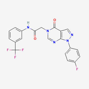 2-(1-(4-fluorophenyl)-4-oxo-1H-pyrazolo[3,4-d]pyrimidin-5(4H)-yl)-N-(3-(trifluoromethyl)phenyl)acetamide