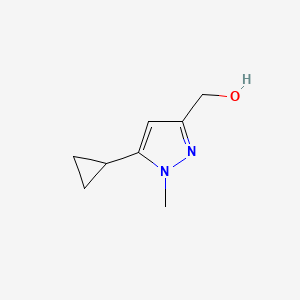 molecular formula C8H12N2O B2954646 (5-cyclopropyl-1-methyl-1H-pyrazol-3-yl)methanol CAS No. 1226334-07-1