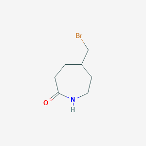 molecular formula C7H12BrNO B2954656 5-(Bromomethyl)azepan-2-one CAS No. 1864073-13-1