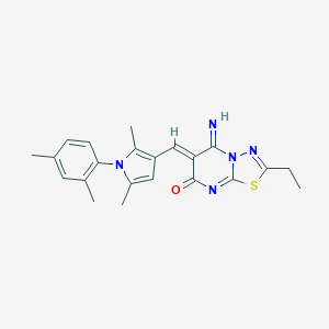 6-{[1-(2,4-dimethylphenyl)-2,5-dimethyl-1H-pyrrol-3-yl]methylene}-2-ethyl-5-imino-5,6-dihydro-7H-[1,3,4]thiadiazolo[3,2-a]pyrimidin-7-one