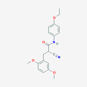 molecular formula C20H22N2O4 B2954664 2-氰基-3-(2,5-二甲氧基苯基)-N-(4-乙氧基苯基)丙酰胺 CAS No. 1260910-41-5