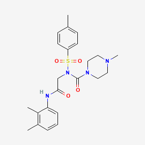 B2954668 N-(2-((2,3-dimethylphenyl)amino)-2-oxoethyl)-4-methyl-N-tosylpiperazine-1-carboxamide CAS No. 887196-70-5