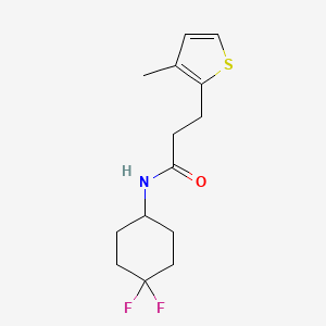 molecular formula C14H19F2NOS B2954685 N-(4,4-difluorocyclohexyl)-3-(3-methylthiophen-2-yl)propanamide CAS No. 2310015-25-7
