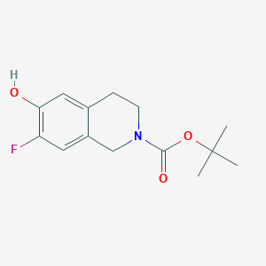 molecular formula C14H18FNO3 B2954687 叔丁基 7-氟-6-羟基-3,4-二氢-1H-异喹啉-2-羧酸酯 CAS No. 2248396-23-6