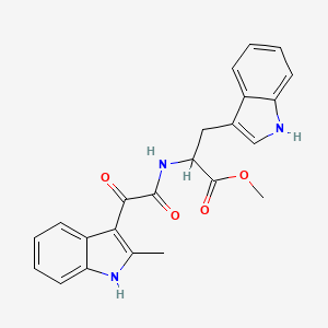 molecular formula C23H21N3O4 B2954689 methyl 3-(1H-indol-3-yl)-2-(2-(2-methyl-1H-indol-3-yl)-2-oxoacetamido)propanoate CAS No. 1009666-30-1