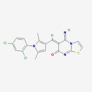 6-{[1-(2,4-dichlorophenyl)-2,5-dimethyl-1H-pyrrol-3-yl]methylene}-5-imino-5,6-dihydro-7H-[1,3]thiazolo[3,2-a]pyrimidin-7-one