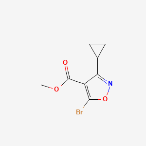 molecular formula C8H8BrNO3 B2954693 Methyl 5-bromo-3-cyclopropyl-1,2-oxazole-4-carboxylate CAS No. 2092373-87-8