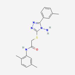 molecular formula C19H21N5OS B2954700 2-((4-氨基-5-(间甲苯基)-4H-1,2,4-三唑-3-基)硫代)-N-(2,5-二甲基苯基)乙酰胺 CAS No. 573931-43-8