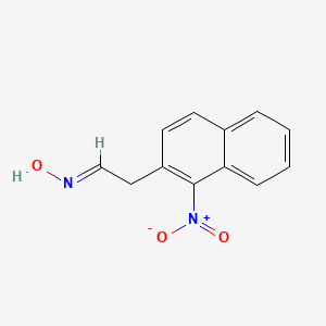 molecular formula C12H10N2O3 B2954707 2-(1-Nitro-2-naphthyl)acetaldehyde oxime CAS No. 339015-87-1