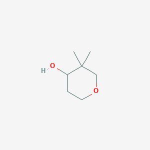 molecular formula C7H14O2 B2954708 3,3-Dimethyltetrahydro-2H-pyran-4-ol CAS No. 2092545-21-4