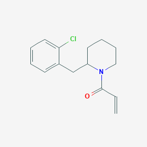 molecular formula C15H18ClNO B2954709 1-[2-[(2-Chlorophenyl)methyl]piperidin-1-yl]prop-2-en-1-one CAS No. 2189498-58-4