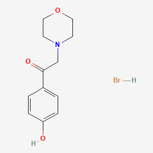 molecular formula C12H16BrNO3 B2954718 1-(4-Hydroxyphenyl)-2-(4-morpholinyl)ethanone hydrobromide CAS No. 777795-74-1