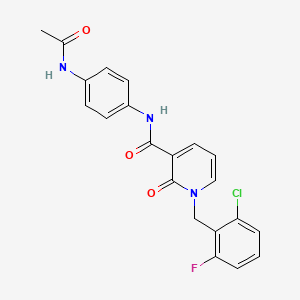 N-(4-acetamidophenyl)-1-(2-chloro-6-fluorobenzyl)-2-oxo-1,2-dihydropyridine-3-carboxamide