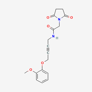 2-(2,5-dioxopyrrolidin-1-yl)-N-(4-(2-methoxyphenoxy)but-2-yn-1-yl)acetamide