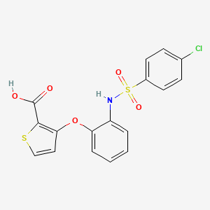 3-[2-[(4-chlorophenyl)sulfonylamino]phenoxy]thiophene-2-carboxylic Acid