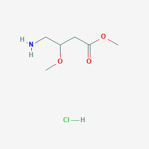 molecular formula C6H14ClNO3 B2954760 Methyl 4-amino-3-methoxybutanoate hydrochloride CAS No. 1798737-65-1