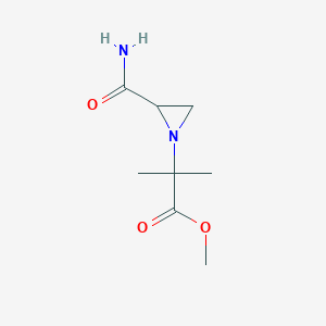 molecular formula C8H14N2O3 B2954764 Methyl 2-(2-carbamoylaziridin-1-yl)-2-methylpropanoate CAS No. 496924-81-3