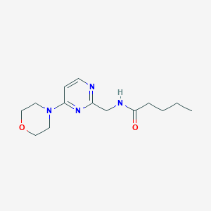 molecular formula C14H22N4O2 B2954770 N-((4-morpholinopyrimidin-2-yl)methyl)pentanamide CAS No. 1797223-28-9