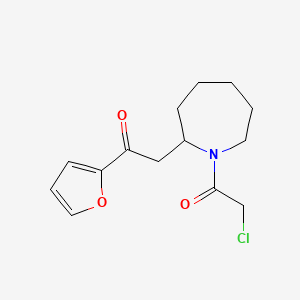 2-[1-(2-Chloroacetyl)azepan-2-yl]-1-(furan-2-yl)ethanone