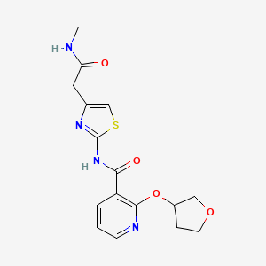 N-(4-(2-(methylamino)-2-oxoethyl)thiazol-2-yl)-2-((tetrahydrofuran-3-yl)oxy)nicotinamide